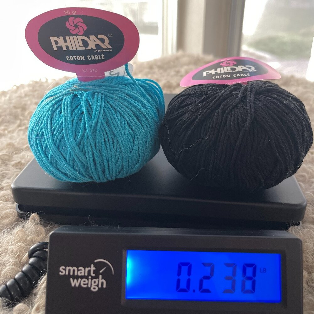 YARN 201 PHILDAR 100% COTTON 50G 2 BALL LOT